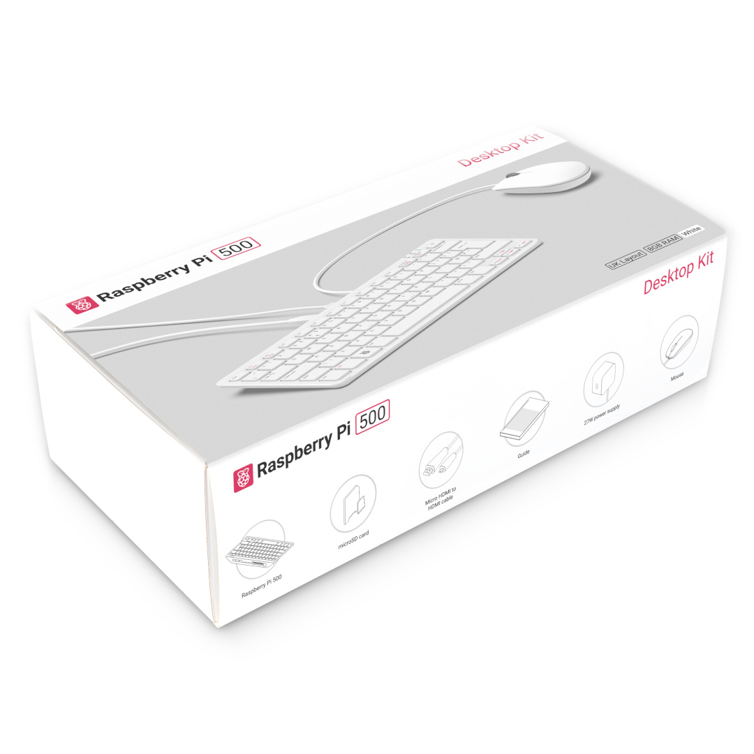 Zestaw z Raspberry Pi 500 - EU 8GB RAM 2,4GHz + oficjalne akcesoria